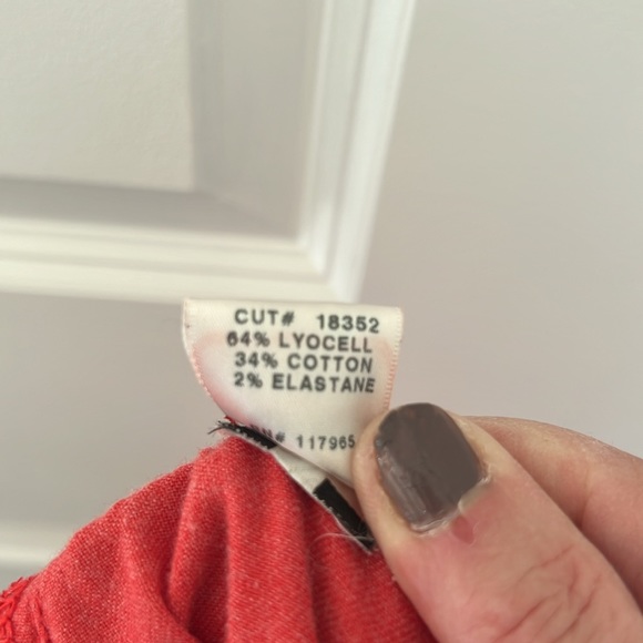 Red J Brand for Theory stretchy jeans. - Picture 6 of 6